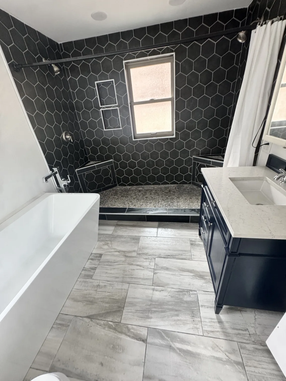 Finished Little Bear Construction bathroom remodeling project