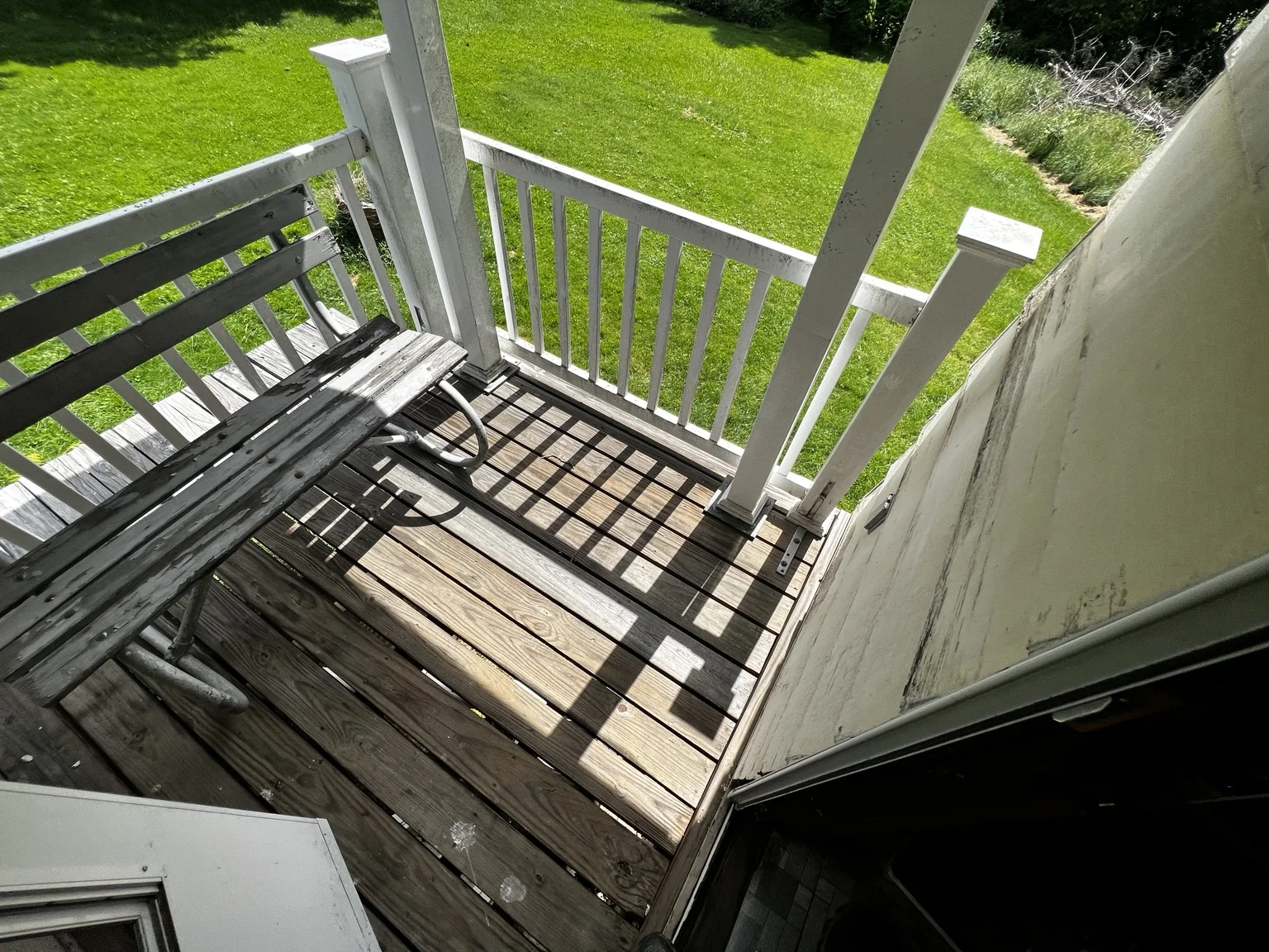 Older porch or deck before improvement