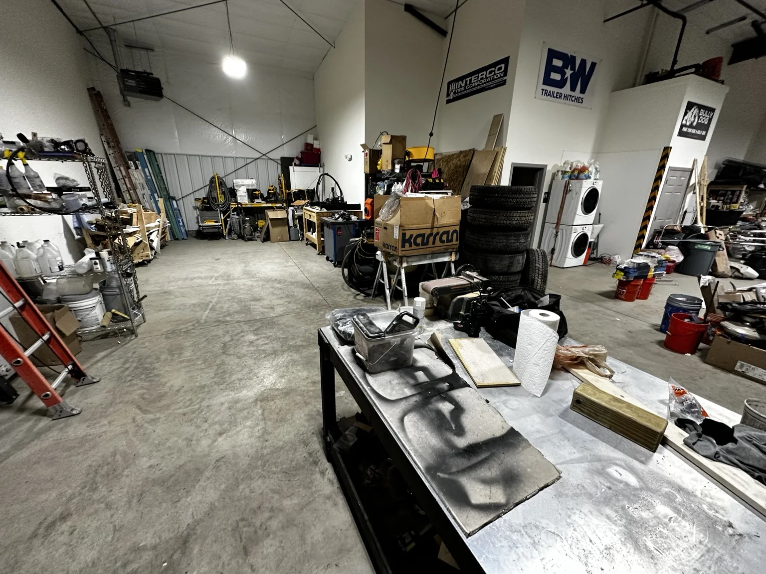 Shop and equipment staging area